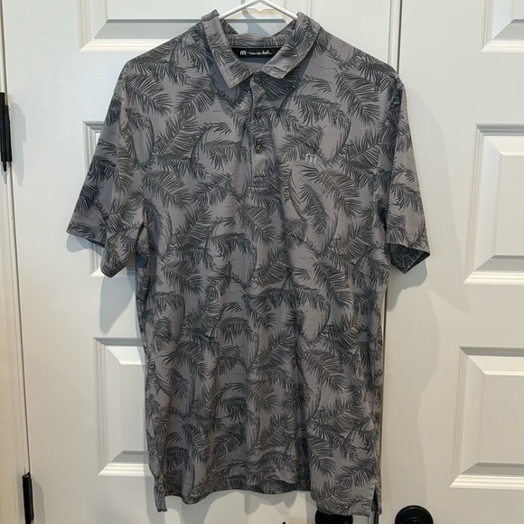 Travis Mathew Printed Polo Short Sleeve Shirt Medium - Picture 1 of 13